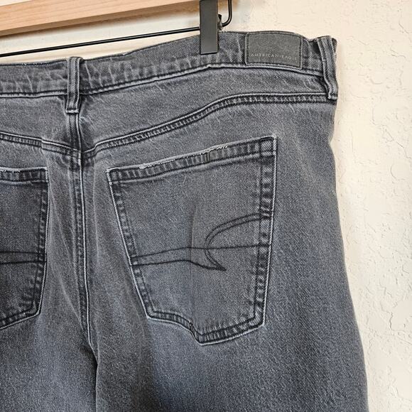 American Eagle High Rise Relaxed Straight Jeans Plus Size 18 Casual Neutral - Picture 3 of 13
